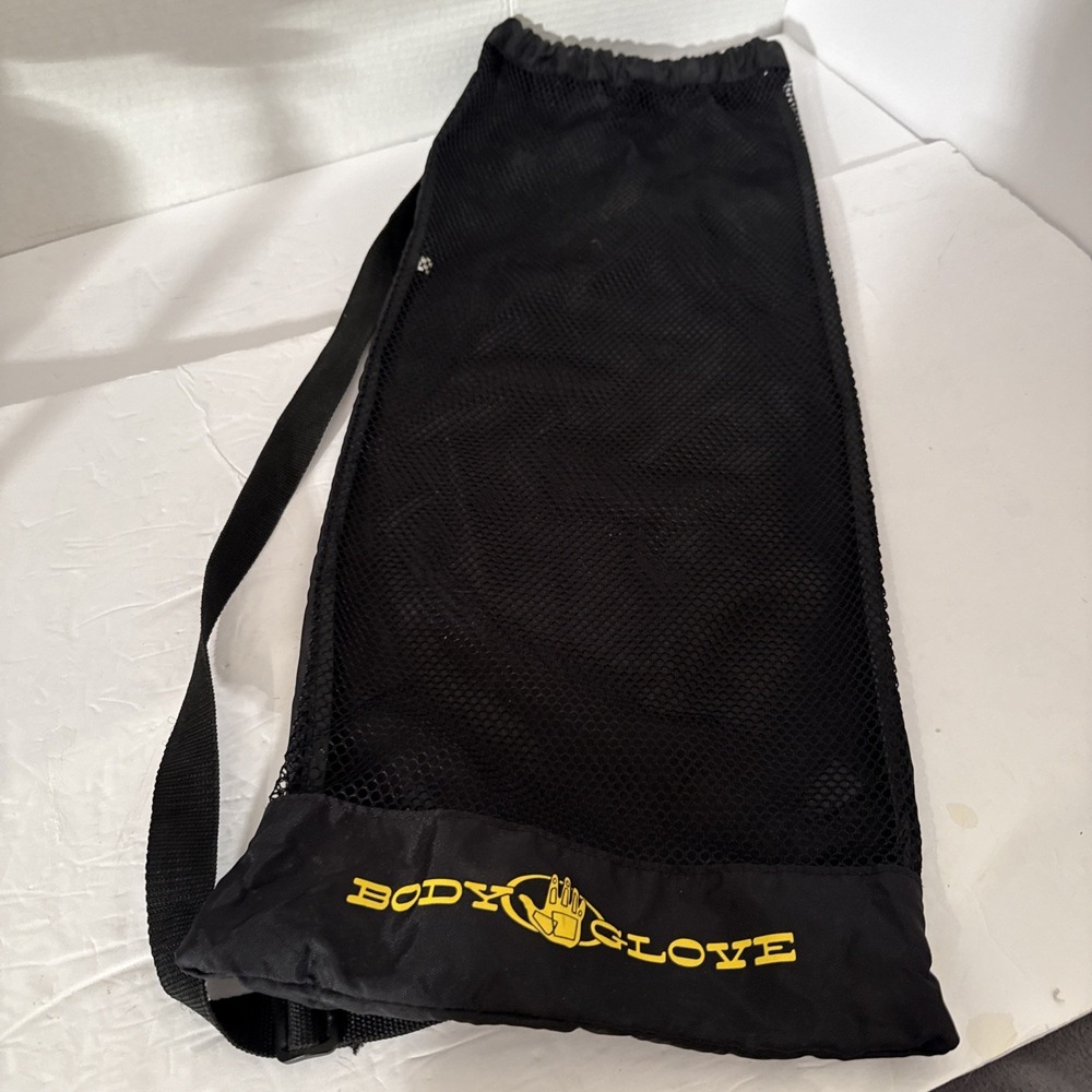 VTG Body Glove Black Mesh Gear Bag w/Cinch Cord 28" x 11" Travel Camp Scuba Surf